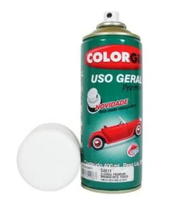 TINTA SPRAY PARA USO GERAL COLORGIN BRANCO-FOSCO
