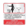 PLACA 120AI PROCEDIMENTO SANITÁRIO FEMININO SINALIZE
