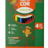KIT LAPIS DE COR 12 CORES 4 PEÇAS VERDE