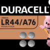 Bateria eletrônica litio Duracell LR44 - 1.5v - BT 4 UN