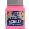 Tinta p/tecido fosca 37ml rosa 04140 Acrilex PT 1 UN