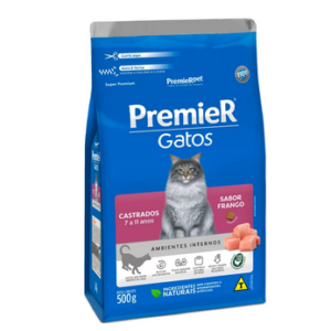 Ração Premier para Gatos Castrados de 7 a 11 anos Sabor Frango