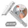 Barbeador Manual Aço Inox Novo Reutilizável Estilo Antigo - Imagem 2