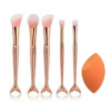 Kit Com 5 Pinceis + Esponja Maquiagem Maquiadora Sereia +nf - Image 2