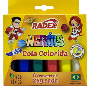 Cola Colorida, 6 cores, 2555, Radex - ET 6 UN