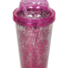 Copo cupcake com glitter, Rosa, 550ml, 0COP18-01, São Bernardo - PT 1 UN