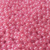 100 Pérolas 6mm ABS Inteira Com Furo 10g rosa médio