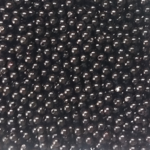 100 Pérolas 6mm ABS Inteira Com Furo 10g preto