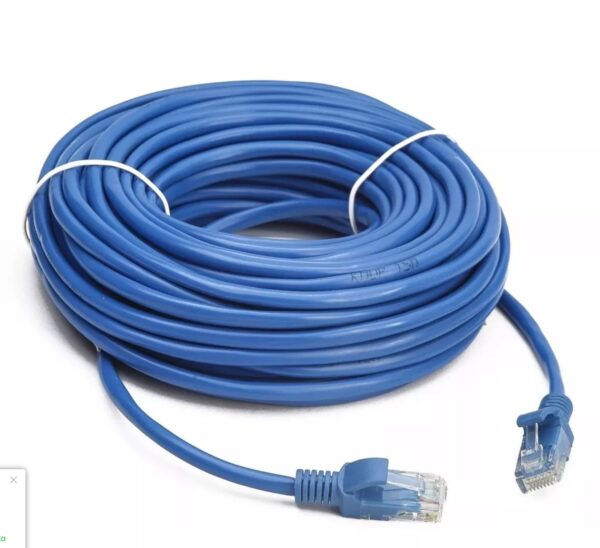 Cabo De Rede azul RJ45 com 5m e alta velocidade Ethernet Pc Tv Internet