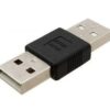 Plug conector adaptador dois lado USB macho para USB emenda de cabo