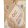Fone De Ouvido Earphone Wireless Cat Lehmox Lef950 Color Led Cor Marrom - Image 2