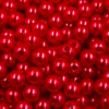 PEROLA INTEIRA COM FURO 08MM EM ABS COM 500GR  vermelho