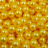 PEROLA INTEIRA COM FURO 08MM EM ABS COM 500GR amarelo