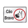 PLACA 150AH CÃO BRAVO SINALIZE CINZA - Image 2