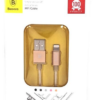 Cabo de Dados Nylon Usb Lightning Baseus Antila Series - 1 metro - para IPhone/IPad/IPod - Dourado - Imagem 2