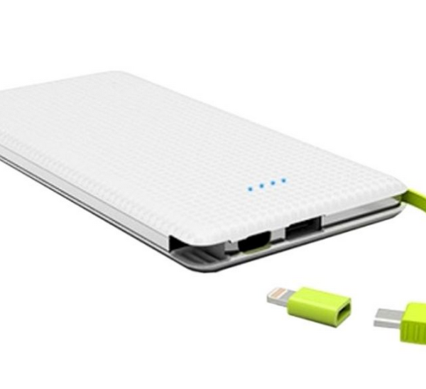 Bateria Extra Portátil Universal Power Bank Slim Usb - PN951 - 10000mAh - Branco - Image 2