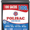 Saco para lixo 100lt preto reciclado Polisac PT 100 UN - Image 2