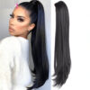 Aplique Liso PretoOrgânico 150g Rabo Premium Cavalo 70cm - Image 11