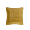 Prato Cristal Quadrado Dourado 16cm - 10 unidades - Image 4