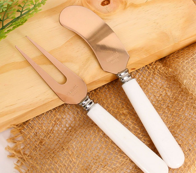 Conjunto P/ Cortar Servir Queijos C/ 2 Peças Aço Inox U - Imagem 2