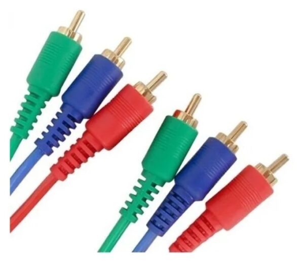 Cabo 3 RCA macho de áudio ou AV vídeo componente 1,80 metros vermelho verde azul Jack - Image 2